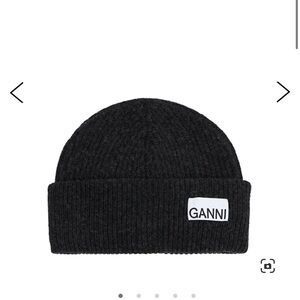 Ganni grey beanie NWT